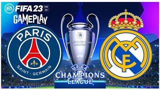 Paris Saint-Germain vs Real Madrid - Champions League - Fifa 23 Gameplay Highlights (No Commentary)