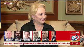 Viorica Dăncilă, în direct la Antena 3: Eu cred că sunt în turul II