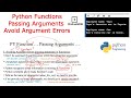 Python | Function | Avoid Argument Errors