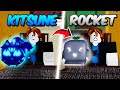 Trading From KITSUNE DOWN To ROCKET as Noob In Blox Fruits