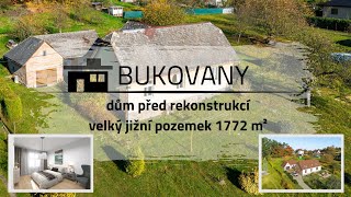 prodej nemovitosti Bukovany, okr. Benešov - dům před rekonstrukcí, velký pozemek