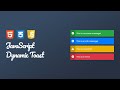 How to make toast notifications with JavaScript | Pure JS Toast notifications