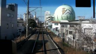 川越線・前面展望 川越駅～西川越駅(ワイパーで窓清掃入り) Train front view