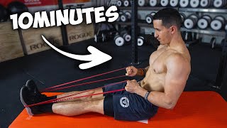 10 minutes pour se muscler à la maison ! (exercices élastiques super efficace)