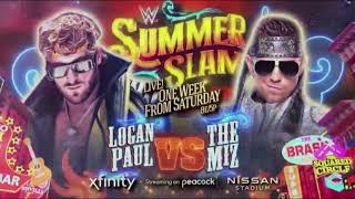 WWE Summerslam 2022 Logan Paul vs The Miz Official Match Card