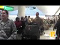 raw video airmen return from iraq