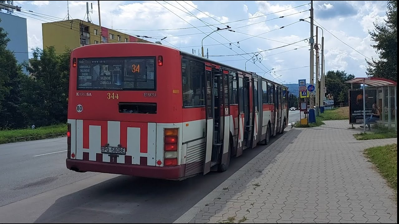 MHD Prešov: Karosa B 961 #344 Na Linke 34. - YouTube