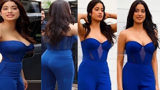 Janhavi Kapoor Uff BaapRe Very Hot Sexy Figure Sexy Tight Blue Transparent Bodycon Bollywood Home