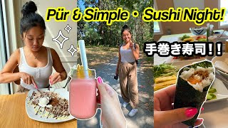 Life in Canada🇨🇦カナダ生活: Pür&Simple Breakfast・手巻き寿司! Hand-rolled sushi at home!・Hume Park [JPN&ENG]
