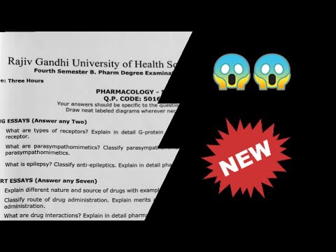 RGUHS UNIVERSITY || B PHARMACY || PREVIOUS QUESTION PAPERS || 4TH ...