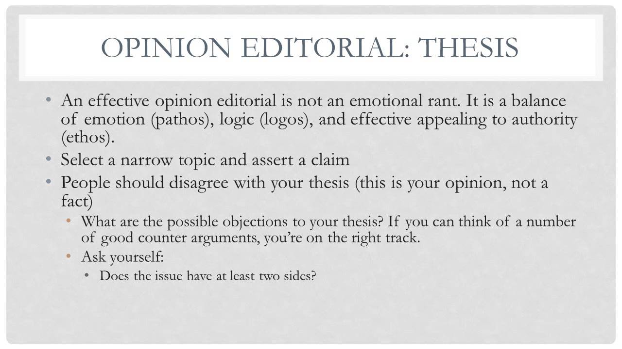 Academic Writing 101: Lecture 24 - Opinion Editorials - YouTube