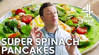 DIVINE Super Spinach Pancakes! | Jamie's Meat-Free Meals