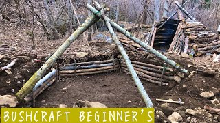 #28 大きな山小屋を作る【Bushcraft】エピソード１