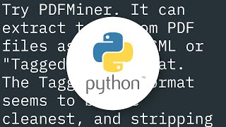 Python module for converting PDF to text