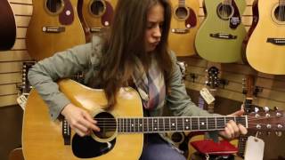 Angela Petrilli playing a 1968 Martin D-35 here at Norman's Rare Guitars