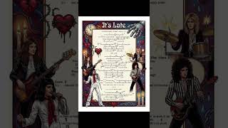 Queen It’s Late Guitar Chord Sheet - Guitar Lesson Links In Description