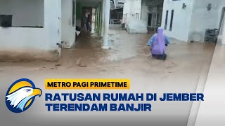 Sungai Dinoyo Meluap, Ratusan Rumah di Jember Terendam Banjir