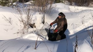 Испытания бурана с мотором от ваз 2109 в глубоком снегу.