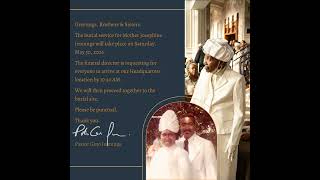 Mother Josephine Jennings funeral & burial information from Pastor Gino Jennings