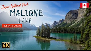 Tour to MALIGNE LAKE from the town of JASPER | Alberta Canada [4K]