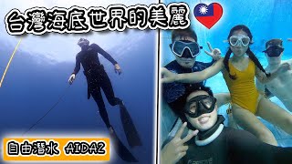 台灣海底的世界太美了❤️！【自由潛水AIDA2全記錄】Exploring Taiwan's underwater world [Freediving AIDA2]