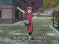 Gintama - kagura steps on the plate