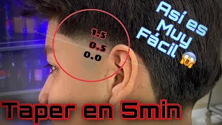 COMO HACER un TAPER en 5min/ BARBERÍA 2023 #barberia