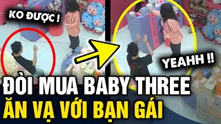 Thanh niên LĂN RA ĐẤT ăn vạ đòi người yêu mua cho hộp BABY THREE mới chịu về | Tin 3 Phút