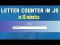 Word counter | letter counter in JavaScript | Beginner JavaScript project