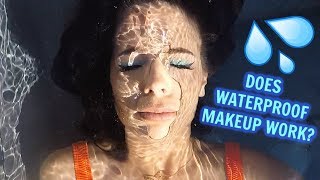 I TESTED A FULL FACE OF WATERPROOF MAKEUP IN MY POOL!