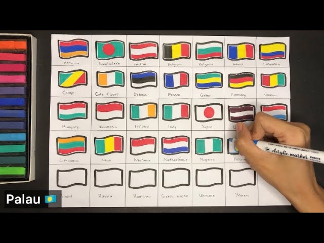 Easy To Draw Country Flags