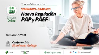 Nueva regulación PAP y PAEF 28 oct 2020