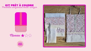 Tuto Couture | kit prêt à coudre | Pochette rangement multi-usages | Chtipops Créations