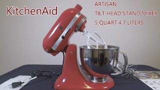 Unboxing KitchenAid Artisan Tilt-Head Stand Mixer 5 Quart 4.7 Liters