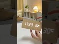 Smart LED wooden alarm clock