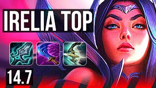 IRELIA vs TAHM KENCH (TOP) | 9 solo kills, 600+ games, Dominating | BR Diamond | 14.7