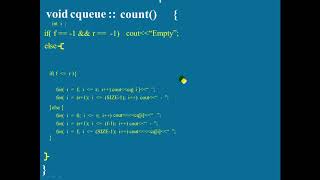 Circular Queue Count member function