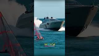 HUGE YACHT wakes over Small Boat! | Wavy Boats | Haulover Inlet