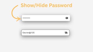 🔐 Show/Hide Password Field using HTML CSS JavaScript #webdevelopment #CodeByGaurav