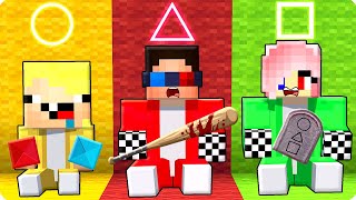 🔺🔴🟥 SQUID GAME 2 BUT EVERYONE HAS A DIFFERENT COLOR IN MINECRAFT!