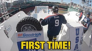Hockey Players try Red Bull Crashed Ice Track for the first time WITHOUT Practice!