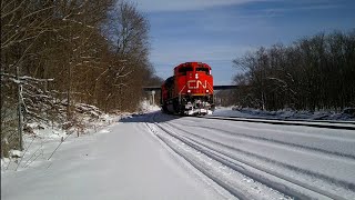 Bessemer and Lake Erie Iron Ore train. Southbound. Conneaut, OH. February 22, 2025.