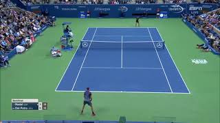 Nadal Crosscourt Drop Shot Stuns Del Potro in US Open 2017 Semifinal