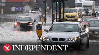 London weather: City awash with flooding and heavy rain