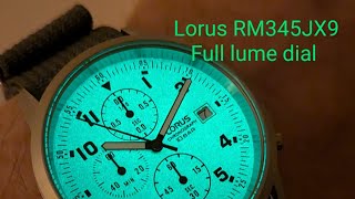 Lorus Watch full lume dial RM345JX9