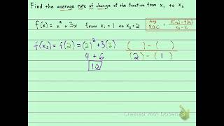 130 FER #09 Average Rate of Change