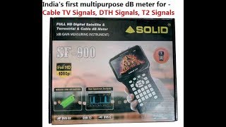 SOLID SF-900 Digital dB Meter for Satellite (DVB-S2), DTT (DVB-T2) \u0026 Cable TV (DVB-C)