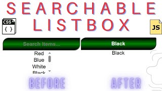 search filter listbox | listbox items search