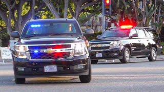United States Secret Service & CHP Escorting Former President Donald Trump in Beverly Hills