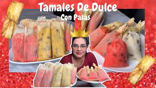 Tamales Dulces con Pasas Día #3  Una Semana de Recetas Decembrinas